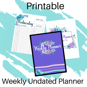 Weekly Printable Planner Undated