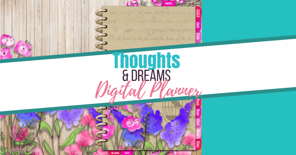 Main picture for the Thoughts & Dreams Digital Planner