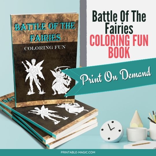 Battle Fairies Amazon KDP coloring book fun