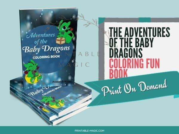 The Adventures of the Baby Dragons print on demand coloring book main picture