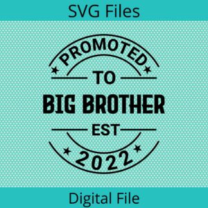 Promoted to Big Brother est 2022 SVG to create an awesome project for your little one