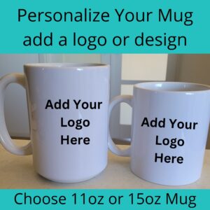Blank sublimation mugs ready to add your logo or design to.