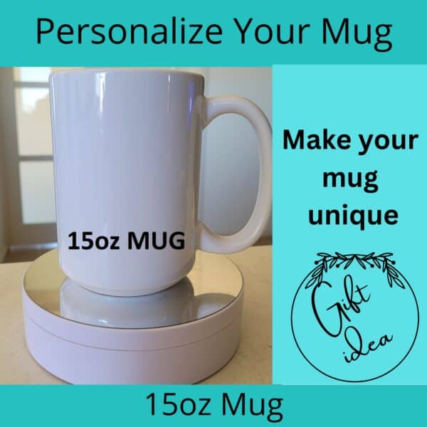 15oz sublimation mug blank ready for your logo or design to be sublimated onto it