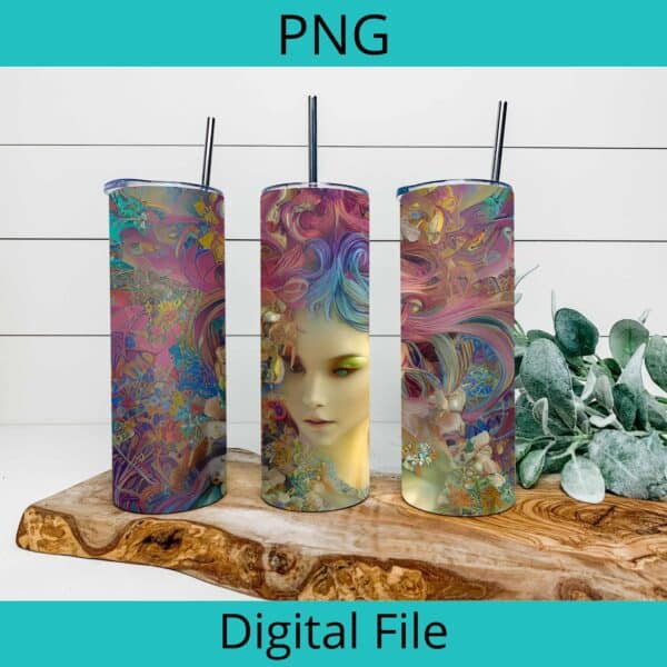Mystical Fairy design abstract background to suit tumblers and other projects. Sublimation or printable Tumbler Mockup