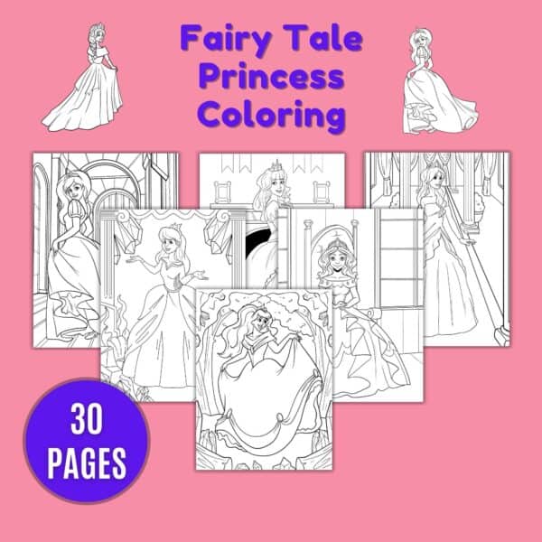 Fairy Tale Princess Coloring Pages - Printable-Magic