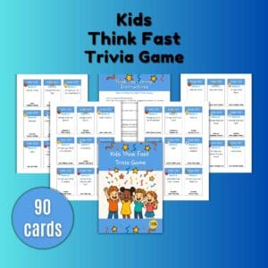 Fun fast-paced trivia activity for kids – instant download PDF game
