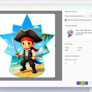 View of ScanNCut using the Trace of the Pirate Pop Up